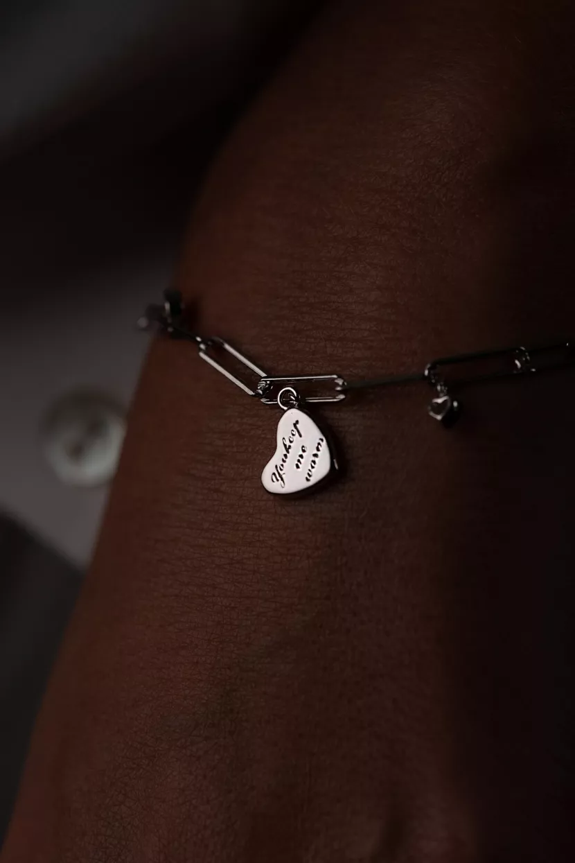 Браслет срібний Сердце You keep me warm 006774