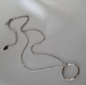 Срібне кольє безкамінне Коло