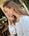Сережки - пусети срібні із підвіскою безкаменні Геометрія