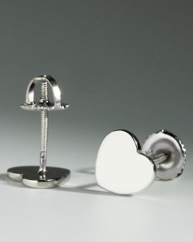 Сережки - пусети (гвоздики) "Сердечко" 006378