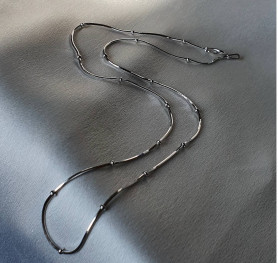 Срібний ланцюжок з кульками (снейк) 925°