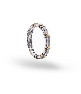 Кольцо серебряное с крупным цирконием бриллиантовой огранки 006918