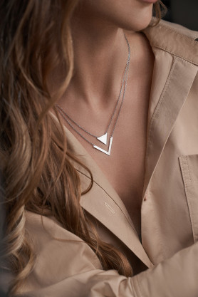Срібне кольє Трикутник
