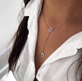 Кольє - краватка срібне Годинник