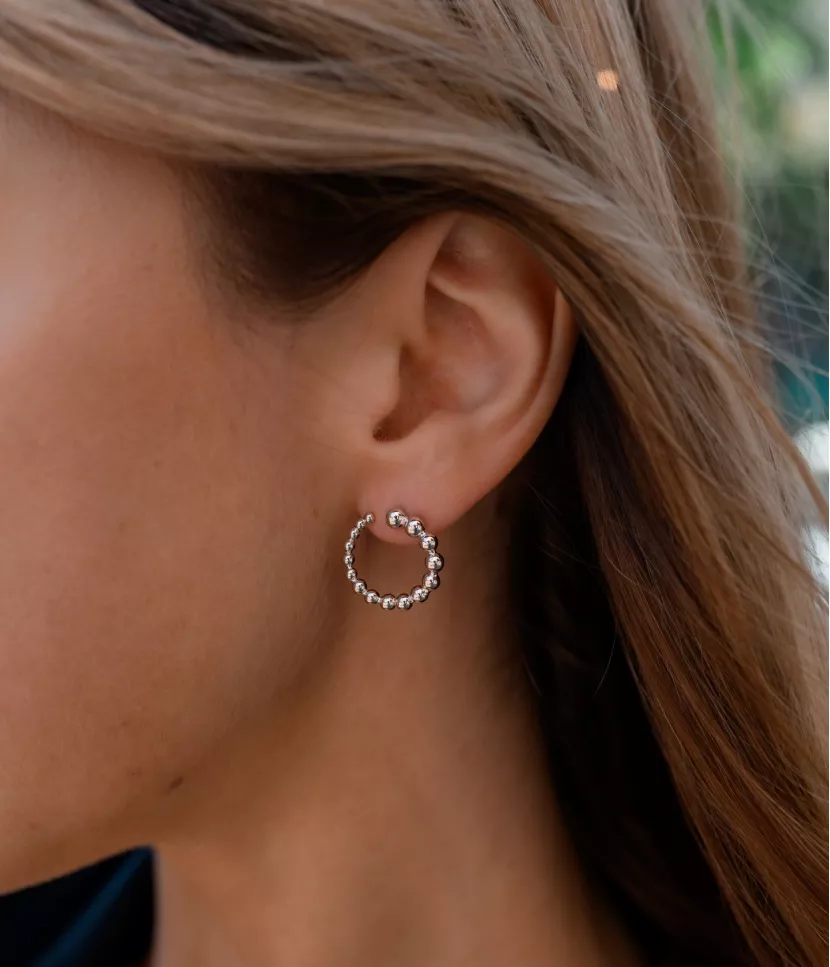 Сережки - пусети (гвоздики) безкамінні Кульки 1,5см 006938