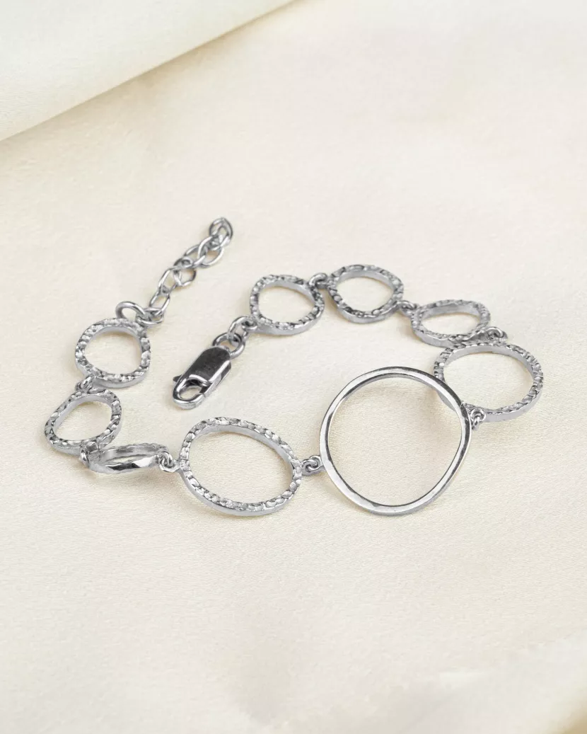 Браслет срібний Кільця 007000