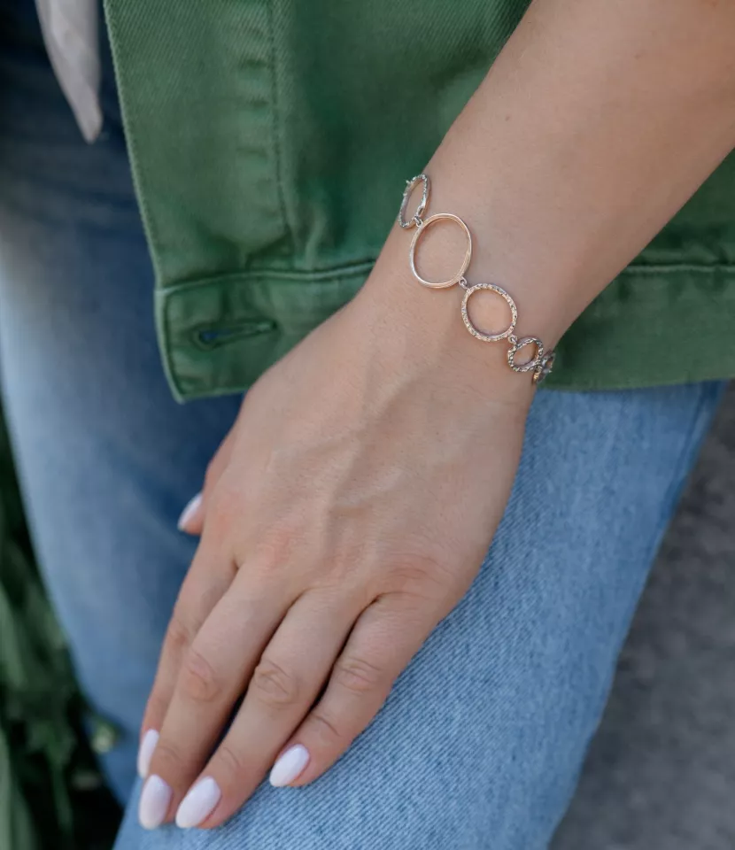 Браслет срібний Кільця 007000