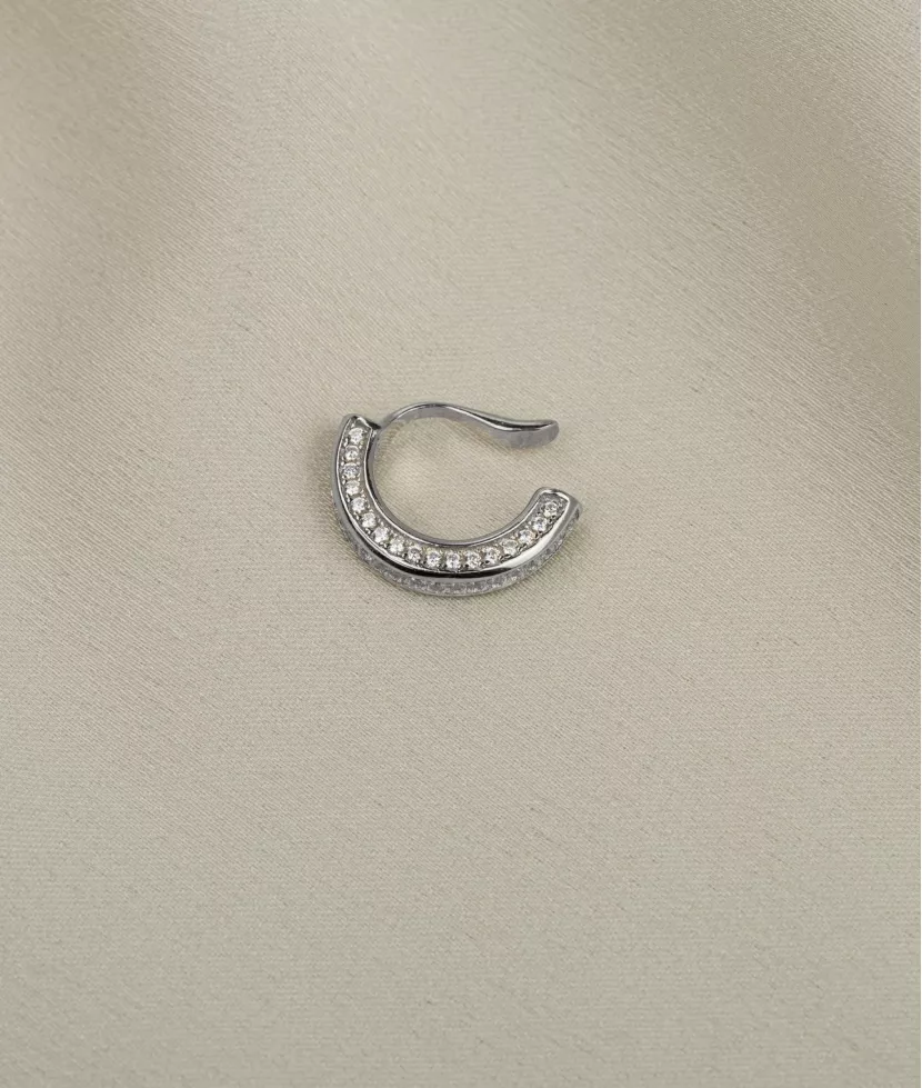 Сережка - кафа з цирконієм діамантового огранювання 006987