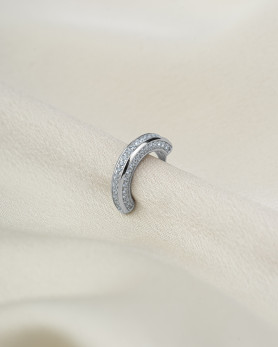 Сережка - кафа з цирконієм діамантового огранювання 006987