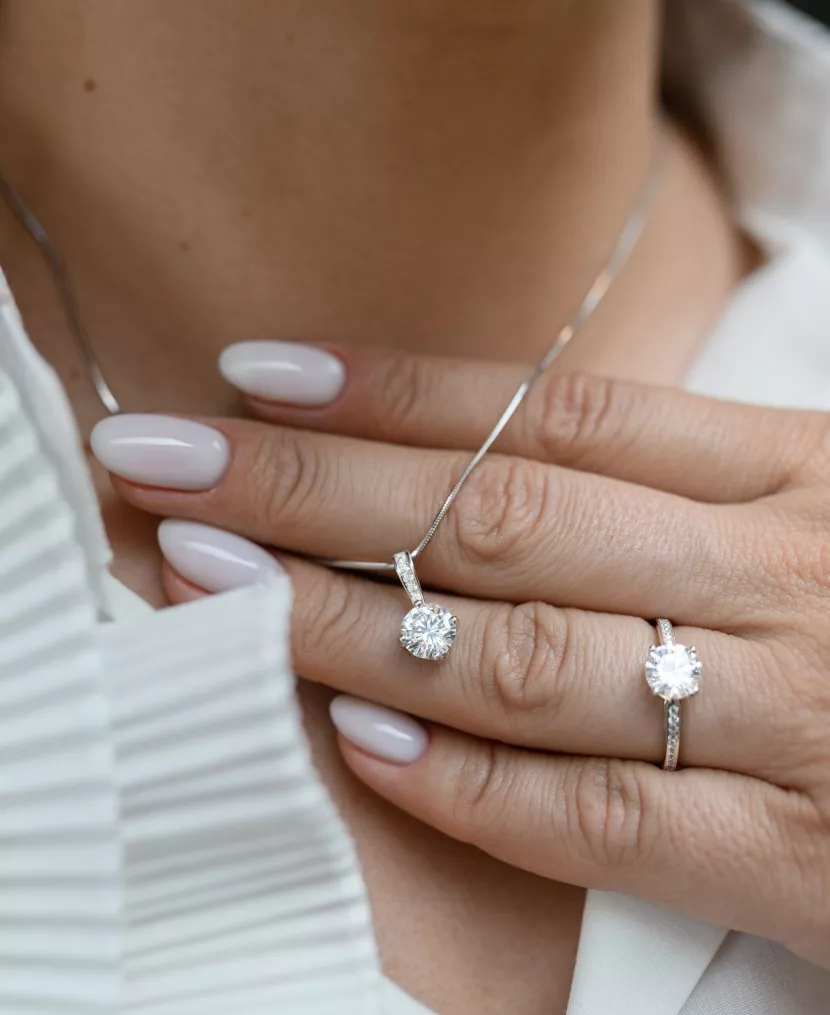 Підвіс срібний з цирконієм діамантового огранювання 006968