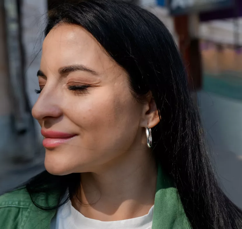 Сережки — кільця срібні широкі 2,5см 006941