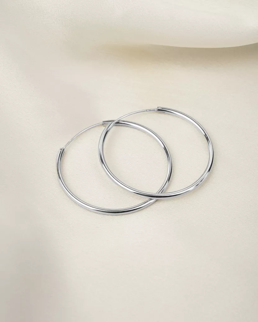 Сережки — кільця срібні 3,5 см 006390