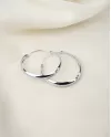 Сережки — кільця срібні широкі 4см 006942