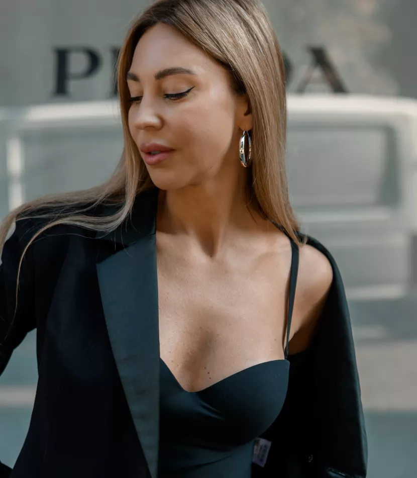 Сережки — кільця срібні широкі 4см 006942