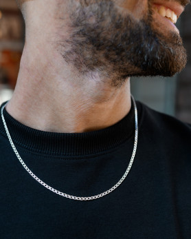 Ланцюжок срібний рембо унісекс 50-60см 005274