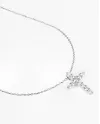 Кольє-ланцюжок срібне із цирконієм Хрестик 006990