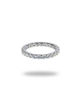 Каблучка срібна із цирконієм діамантової огранки 006981